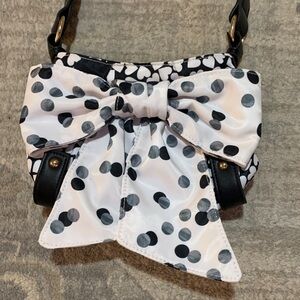 Betsy Johnson Polka Dot Bow Hearts Crossbody Bag
